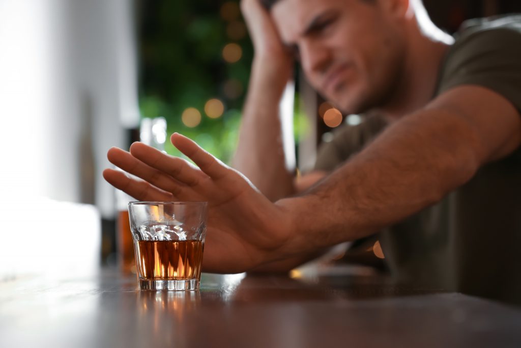man refuses to drink alcohol and gets help
