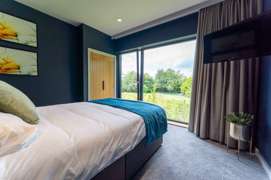 A Delamere signature suite looking out over the meadow