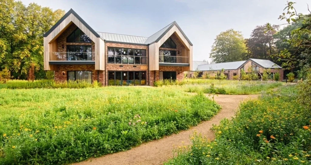 Delamere bedrooms shot from garden