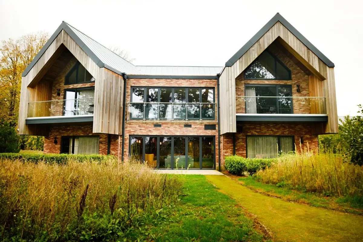 Delamere Bedrooms shot from garden