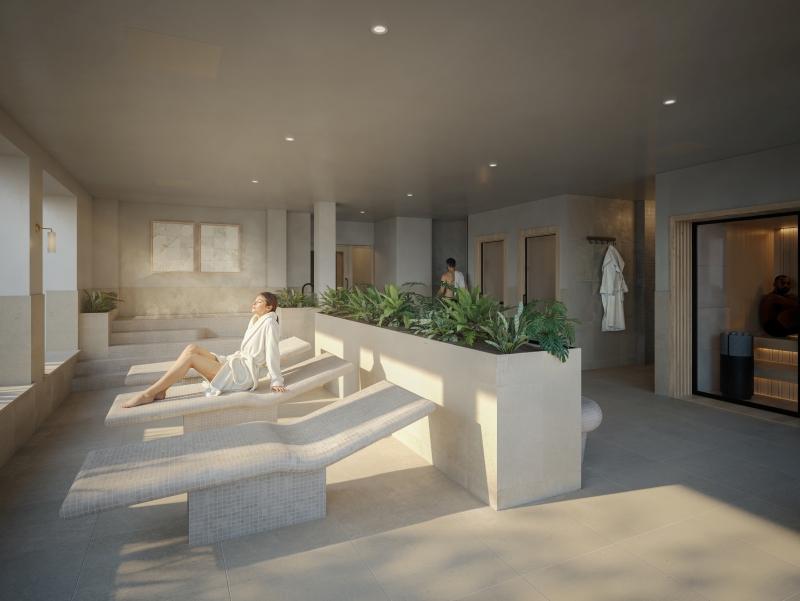 Render of the proposed spa facilities at Delamere's Nottingham addiction treatment facility.